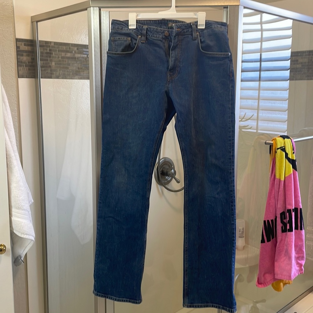 Tecovas 36x34 straight medium blue.